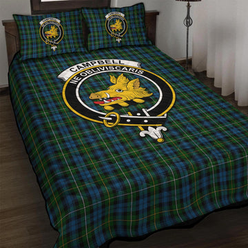 Campbell of Argyll #02 Tartan Quilt Bed Set with Family Crest