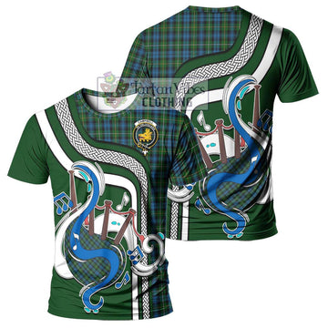 Campbell of Argyll 02 Tartan T-Shirt with Epic Bagpipe Style