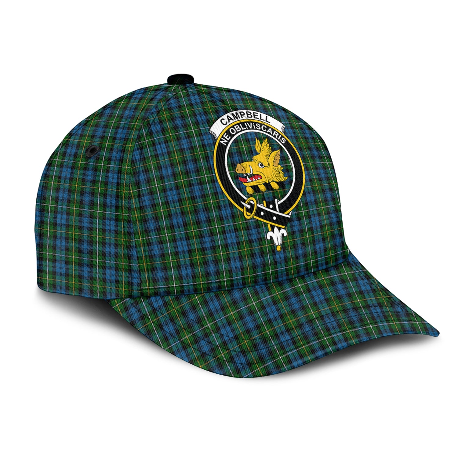 Campbell of Argyll #02 Tartan Classic Cap with Family Crest - Tartan Vibes Clothing