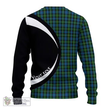 Campbell of Argyll 02 Tartan Knitted Sweater with Family Crest Circle Style