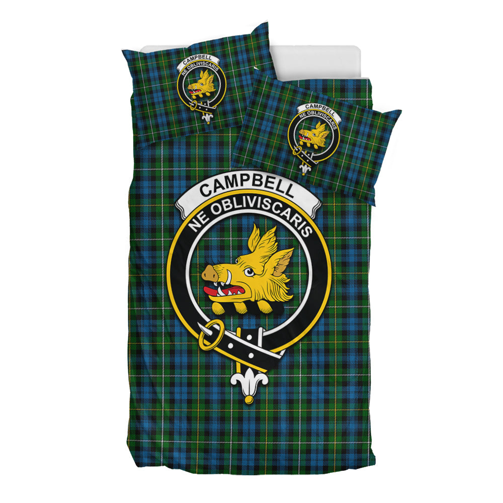 Campbell of Argyll #02 Tartan Bedding Set with Family Crest - Tartan Vibes Clothing