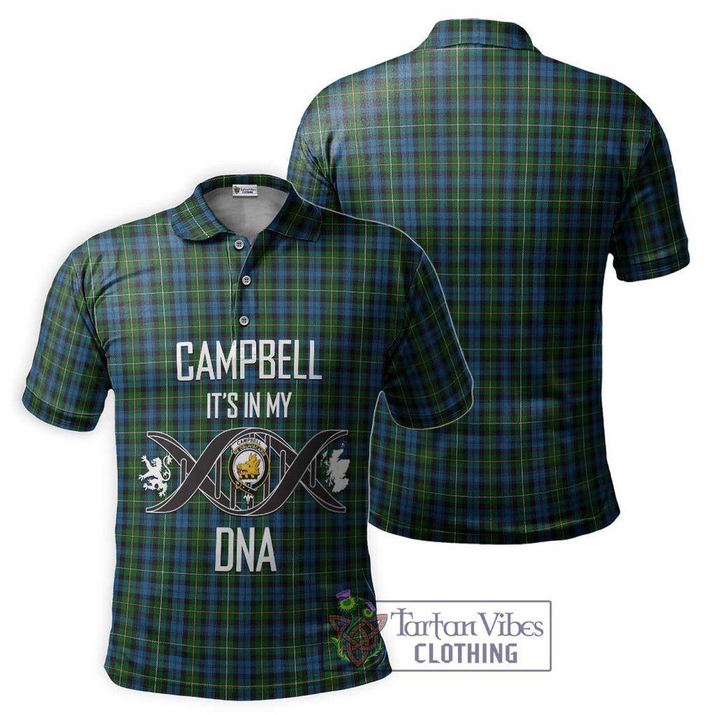 Campbell of Argyll 02 Tartan Polo Shirt with Family Crest DNA In Me Style - Tartanvibesclothing Shop