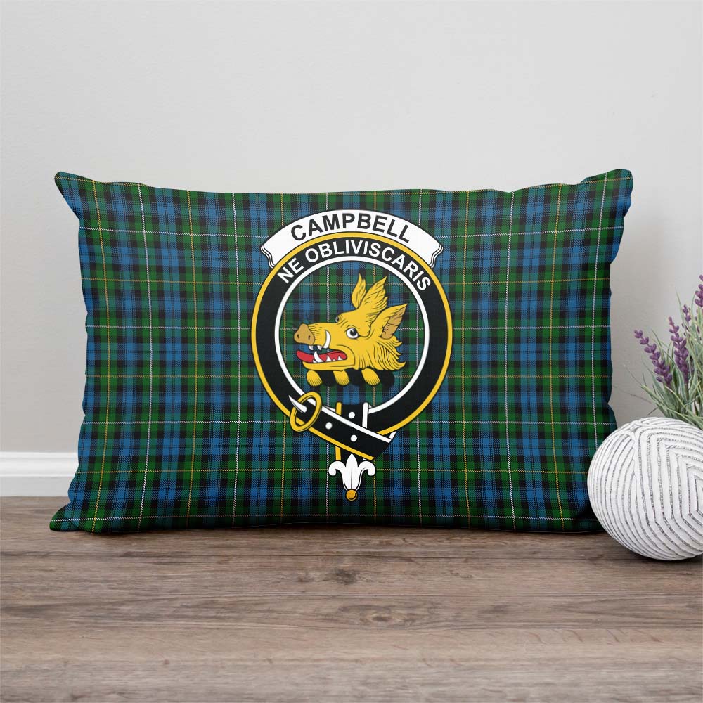 Campbell of Argyll #02 Tartan Pillow Cover with Family Crest Rectangle Pillow Cover - Tartanvibesclothing Shop