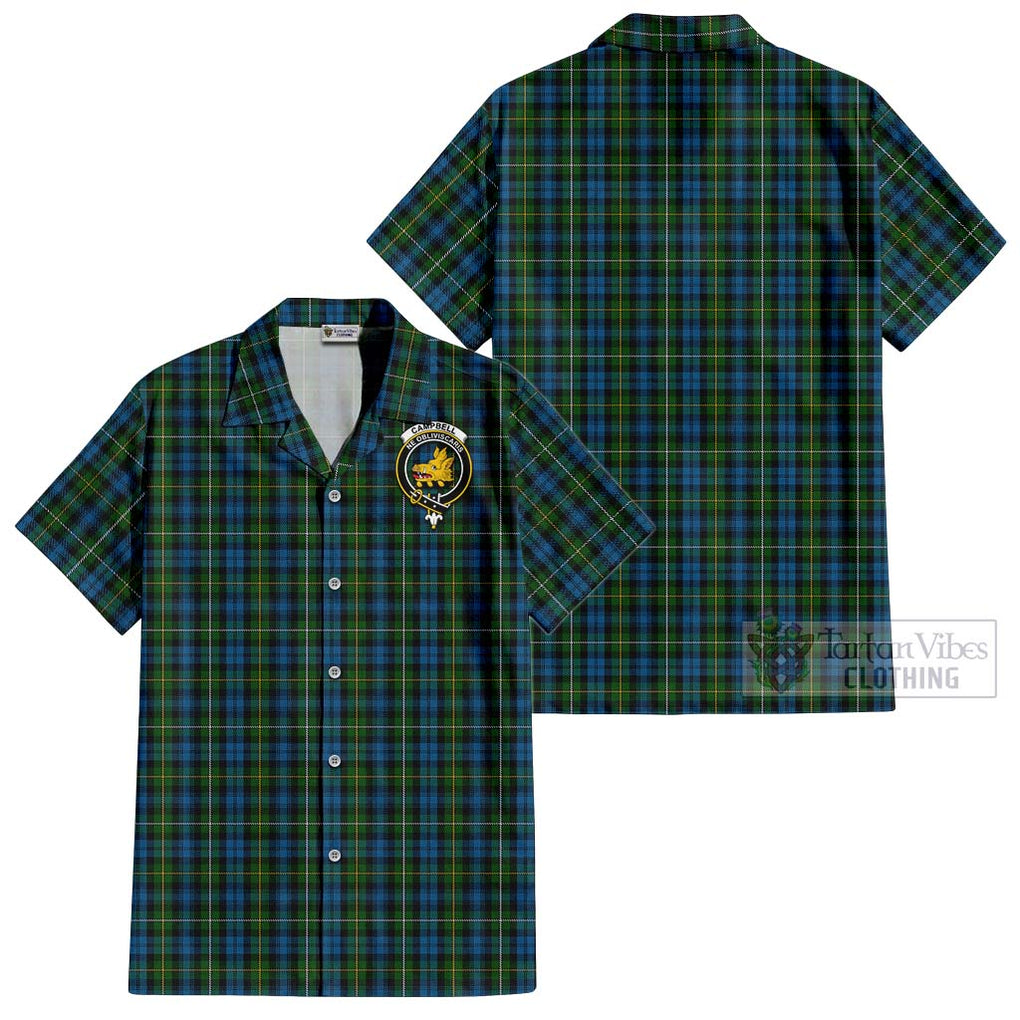 Campbell of Argyll 02 Tartan Cotton Hawaiian Shirt with Family Crest Kid - Tartan Vibes Clothing