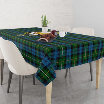 Campbell of Argyll #02 Tartan Tablecloth with Family Crest