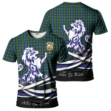 Campbell of Argyll #02 Tartan T-Shirt with Alba Gu Brath Regal Lion Emblem