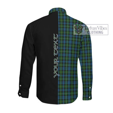 Campbell of Argyll 02 Tartan Long Sleeve Button Shirt with Family Crest and Half Of Me Style