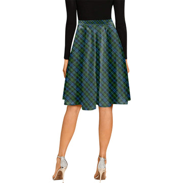 Campbell of Argyll #02 Tartan Melete Pleated Midi Skirt