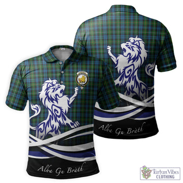 Campbell of Argyll #02 Tartan Polo Shirt with Alba Gu Brath Regal Lion Emblem