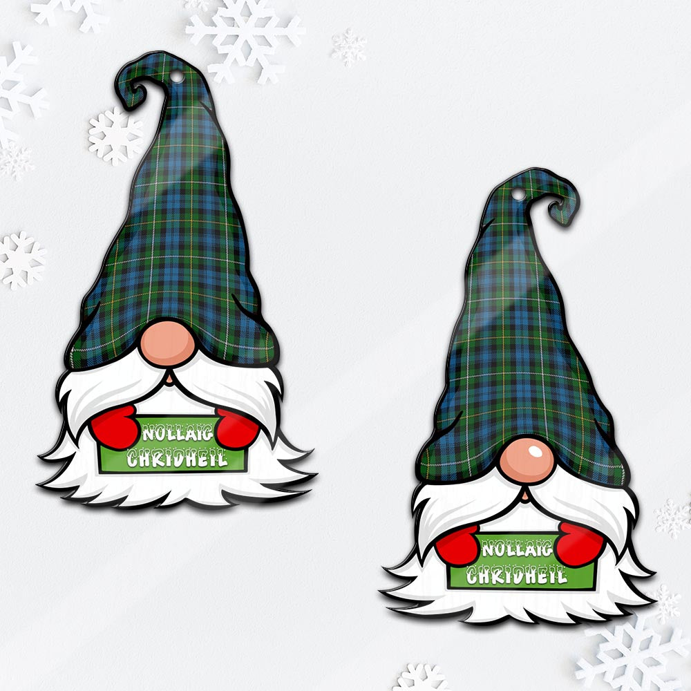 Campbell of Argyll #02 Gnome Christmas Ornament with His Tartan Christmas Hat Mica Ornament - Tartanvibesclothing Shop