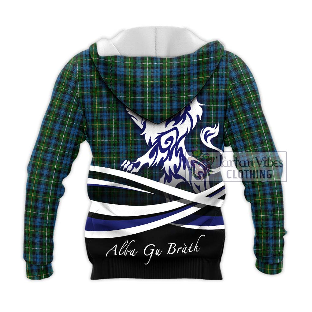 Campbell of Argyll 02 Tartan Knitted Hoodie with Alba Gu Brath Regal Lion Emblem - Tartanvibesclothing Shop