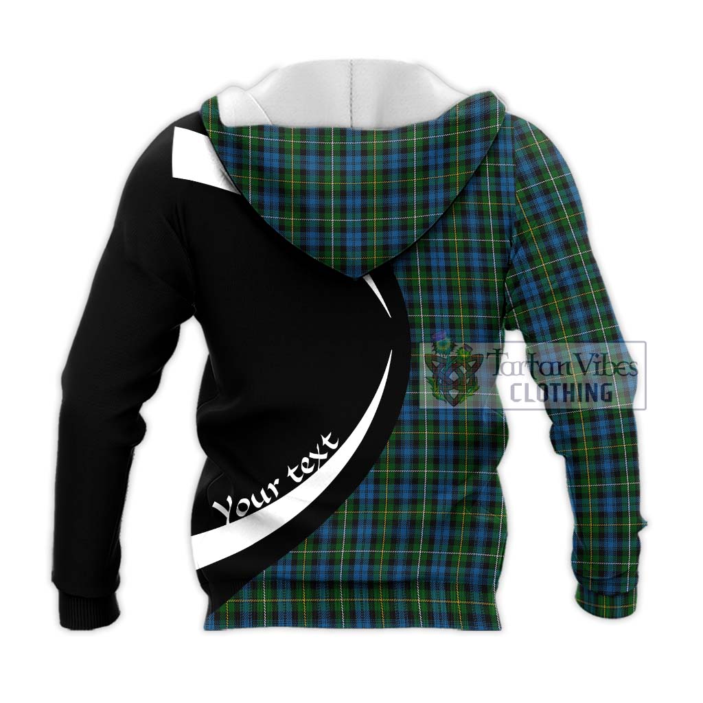 Campbell of Argyll 02 Tartan Knitted Hoodie with Family Crest Circle Style - Tartan Vibes Clothing