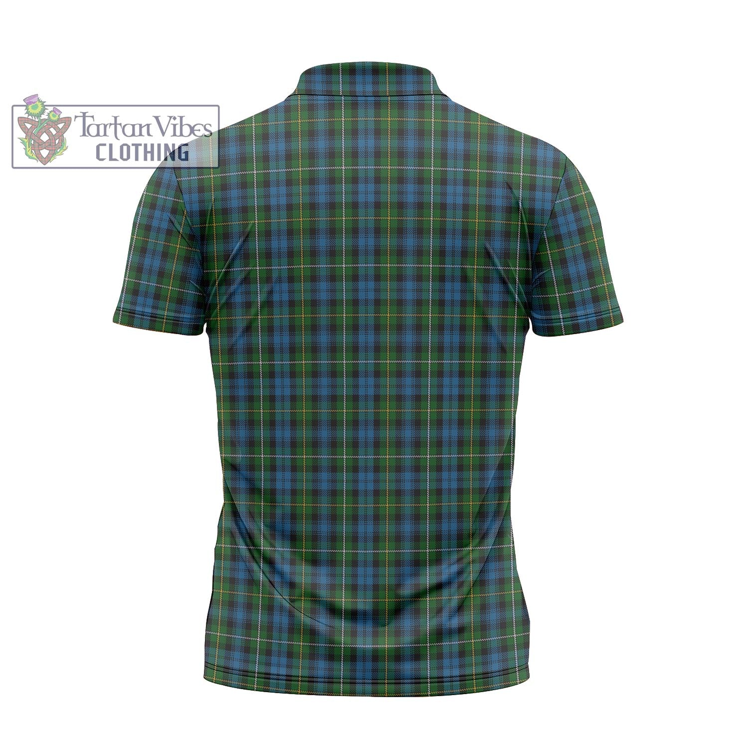 Tartan Vibes Clothing Campbell of Argyll #02 Tartan Zipper Polo Shirt with Family Crest