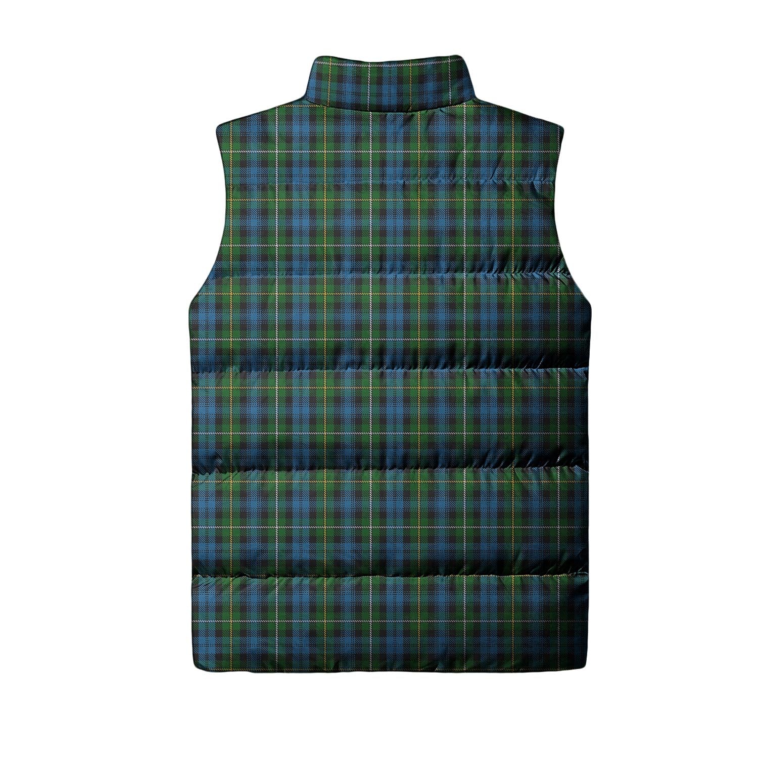 Campbell of Argyll #02 Tartan Sleeveless Puffer Jacket with Family Crest - Tartanvibesclothing Shop