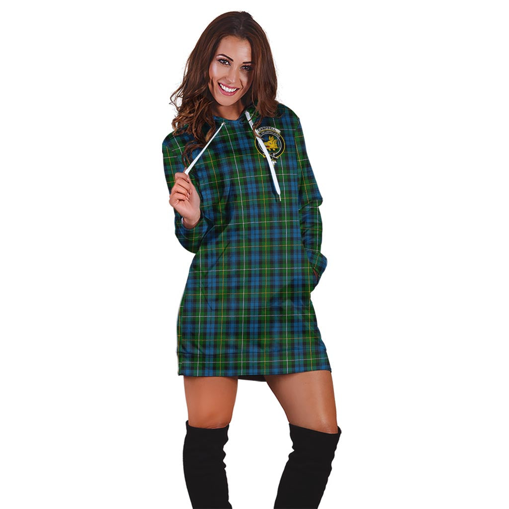 Campbell of Argyll #02 Tartan Hoodie Dress with Family Crest - Tartanvibesclothing Shop