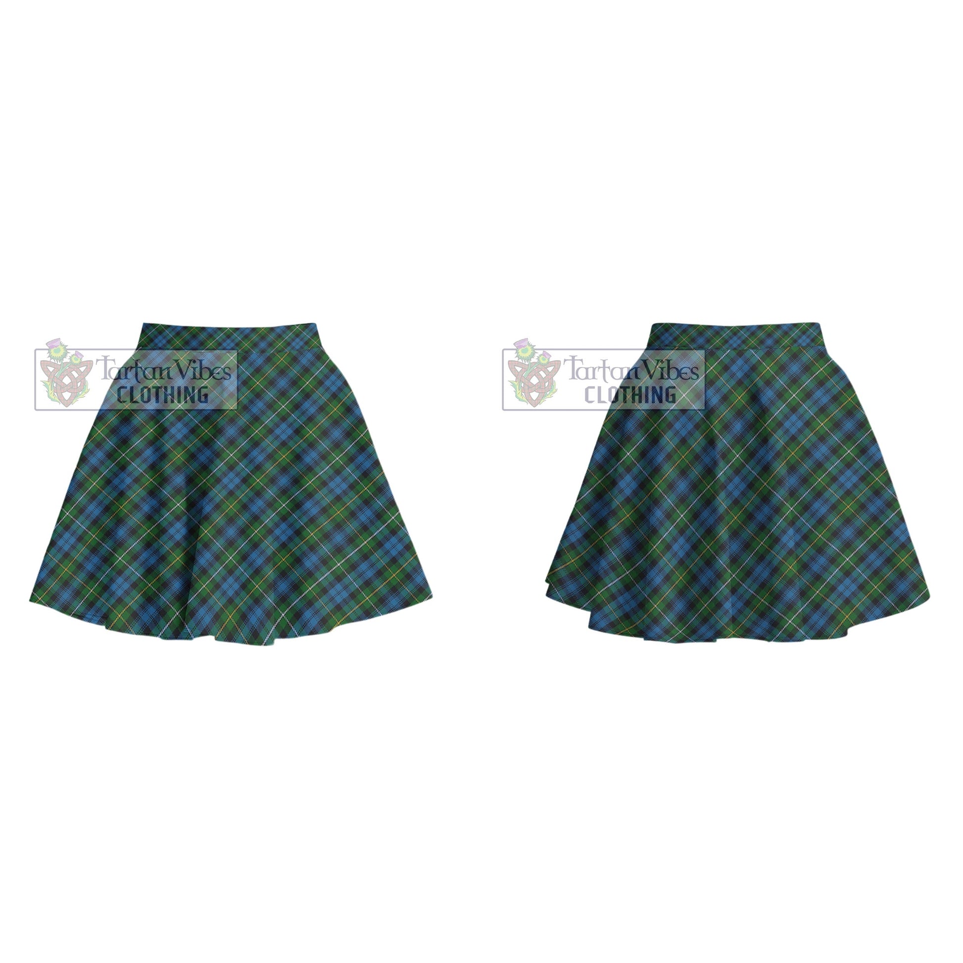 Tartan Vibes Clothing Campbell of Argyll #02 Tartan Women's Plated Mini Skirt