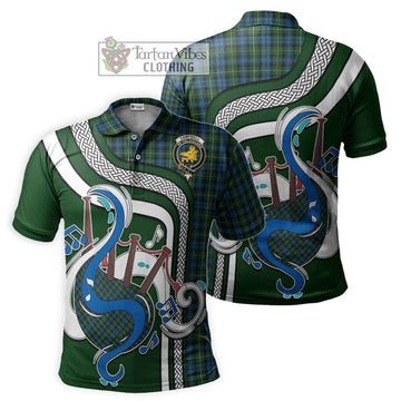 Campbell of Argyll 02 Tartan Polo Shirt with Epic Bagpipe Style