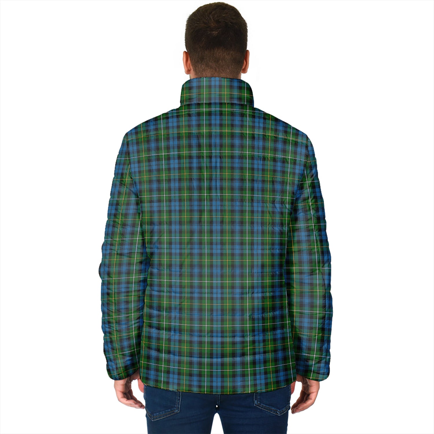 Campbell of Argyll #02 Tartan Padded Jacket with Family Crest - Tartanvibesclothing