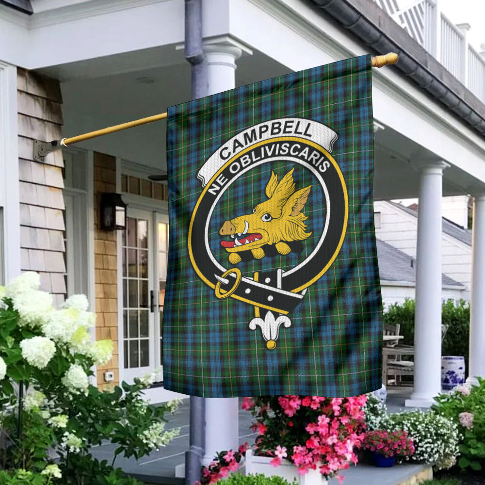 Campbell of Argyll #02 Tartan Flag with Family Crest - Tartan Vibes Clothing