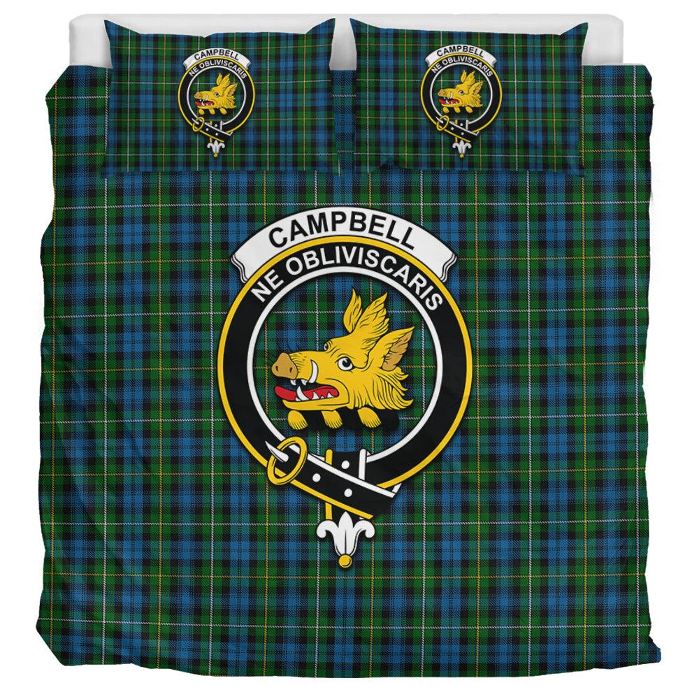 Campbell of Argyll #02 Tartan Bedding Set with Family Crest UK Bedding Set UK Super King 104*94 inch - Tartan Vibes Clothing