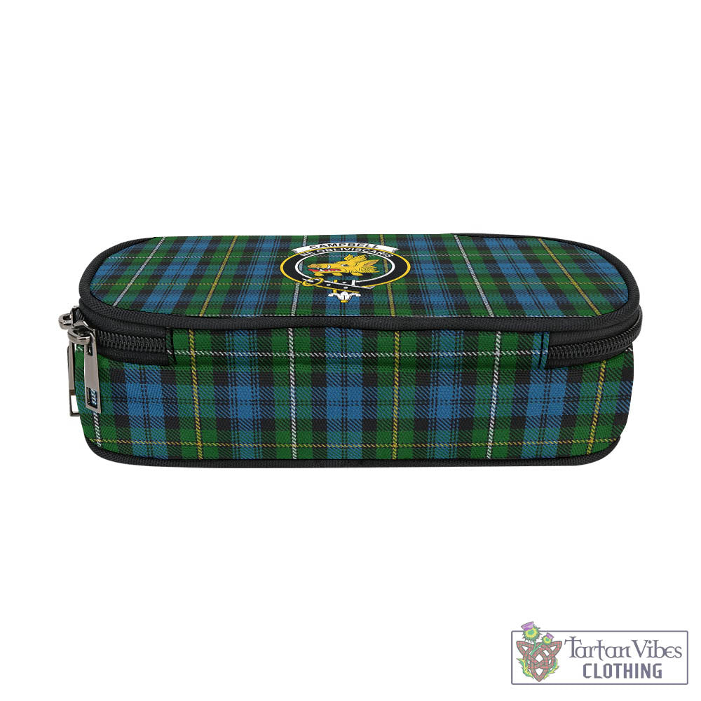 Tartan Vibes Clothing Campbell of Argyll #02 Tartan Pen and Pencil Case with Family Crest