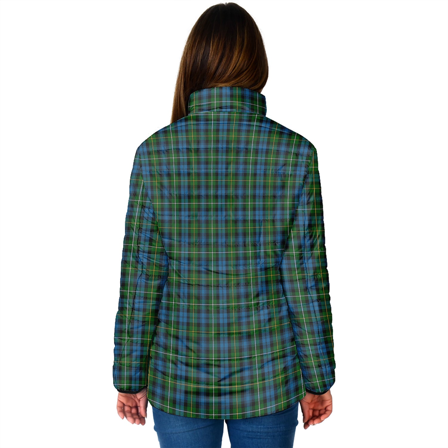 Campbell of Argyll #02 Tartan Padded Jacket with Family Crest - Tartanvibesclothing