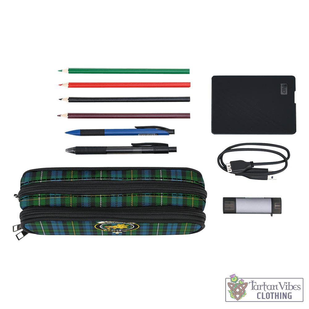 Tartan Vibes Clothing Campbell of Argyll #02 Tartan Pen and Pencil Case with Family Crest