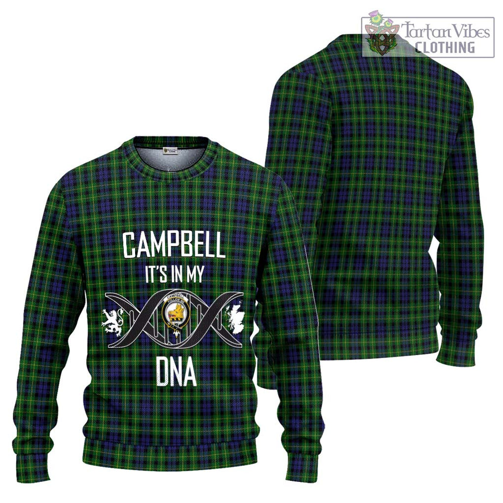 Campbell of Breadalbane Tartan Knitted Sweater with Family Crest DNA In Me Style Unisex - Tartanvibesclothing Shop