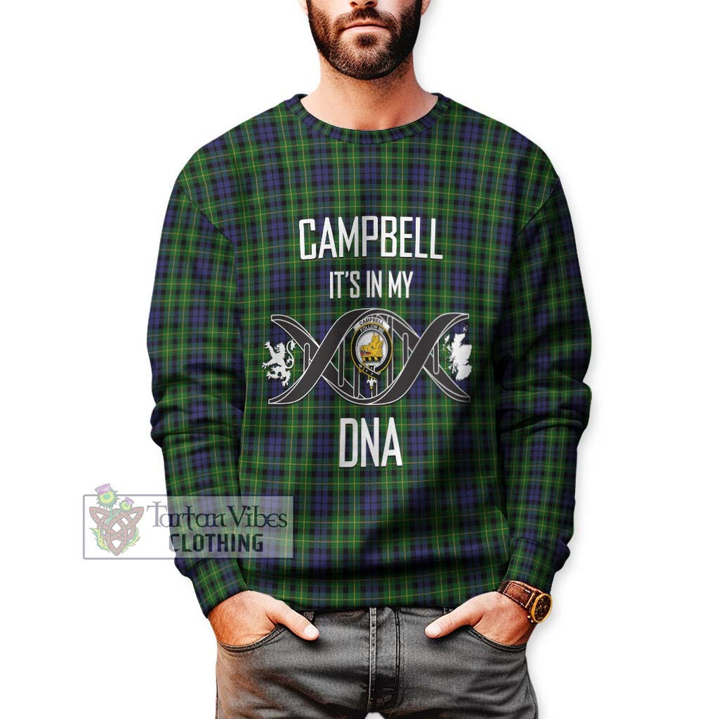 Campbell of Breadalbane Tartan Sweatshirt with Family Crest DNA In Me Style Unisex - Tartanvibesclothing Shop