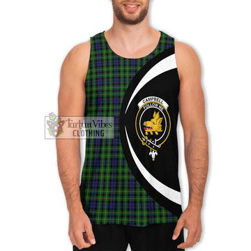 Campbell of Breadalbane Tartan Men's Tank Top with Family Crest Circle Style