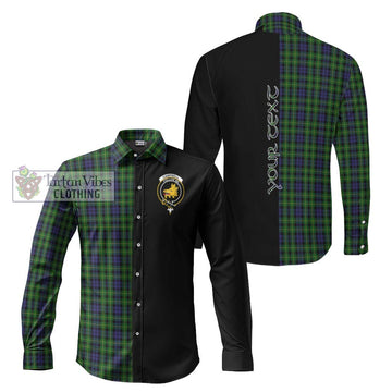 Campbell of Breadalbane Tartan Long Sleeve Button Shirt with Family Crest and Half Of Me Style