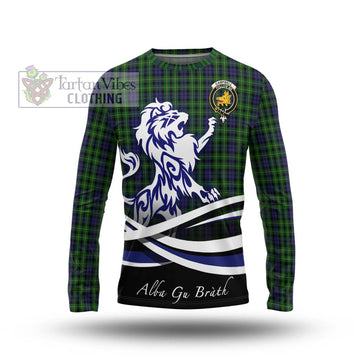 Campbell of Breadalbane Tartan Long Sleeve T-Shirt with Alba Gu Brath Regal Lion Emblem