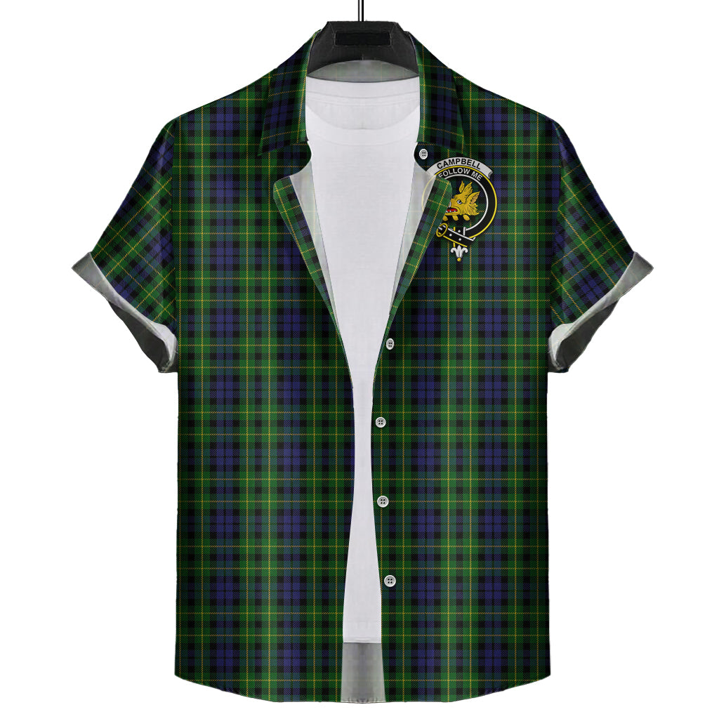 campbell-of-breadalbane-tartan-short-sleeve-button-down-shirt-with-family-crest