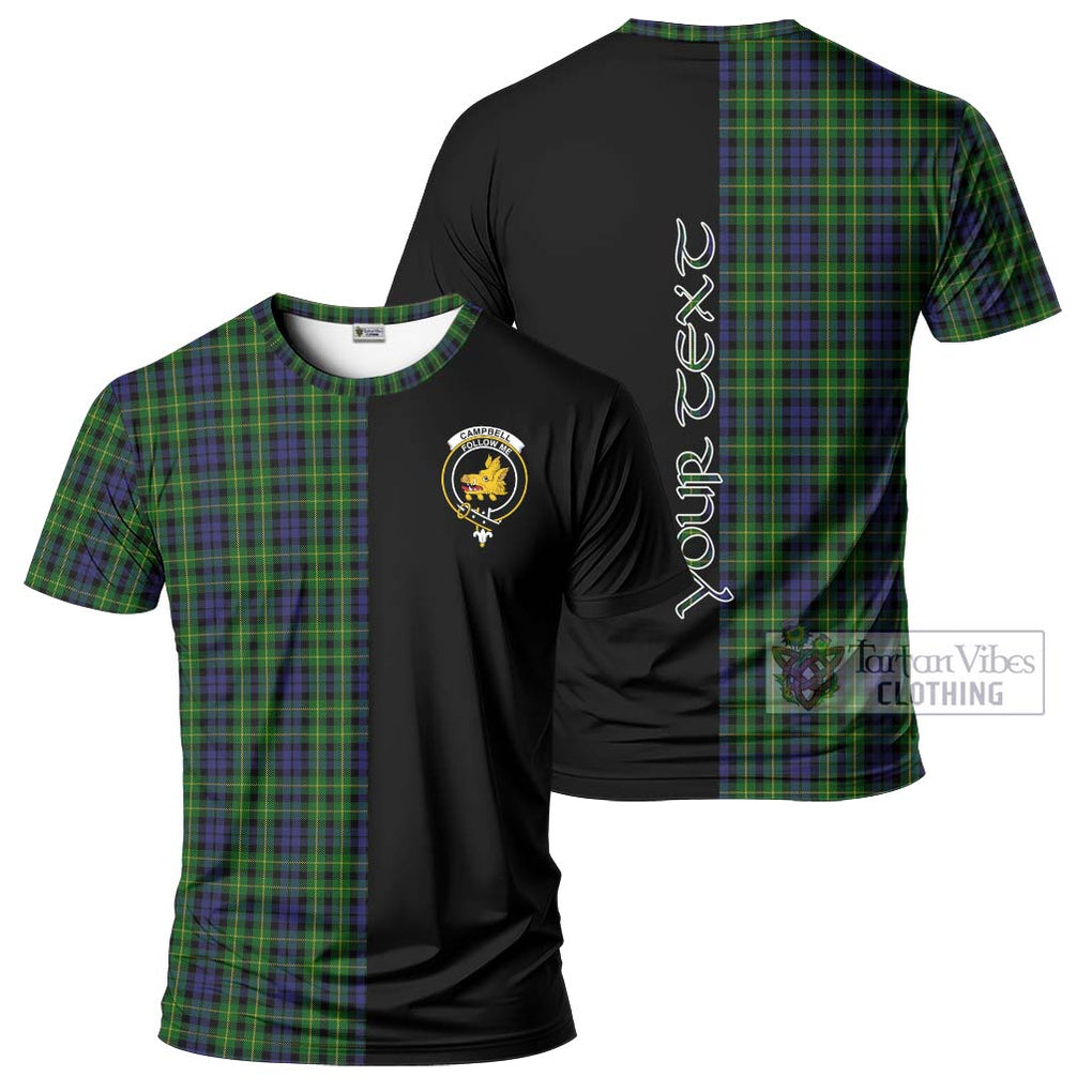 Campbell of Breadalbane Tartan T-Shirt with Family Crest and Half Of Me Style Kid's Shirt - Tartanvibesclothing Shop