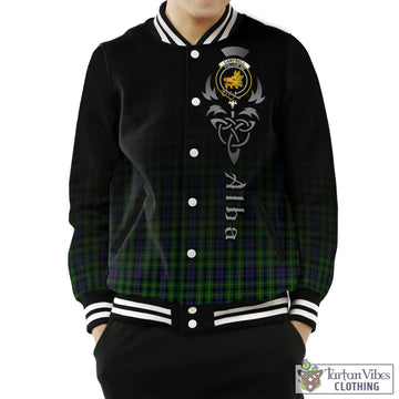 Campbell of Breadalbane Tartan Baseball Jacket Featuring Alba Gu Brath Family Crest Celtic Inspired