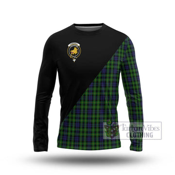 Campbell of Breadalbane Tartan Long Sleeve T-Shirt with Family Crest and Military Logo Style