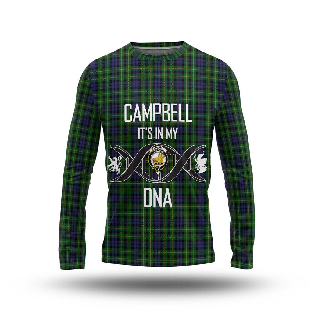 Campbell of Breadalbane Tartan Long Sleeve T-Shirt with Family Crest DNA In Me Style Unisex - Tartanvibesclothing Shop