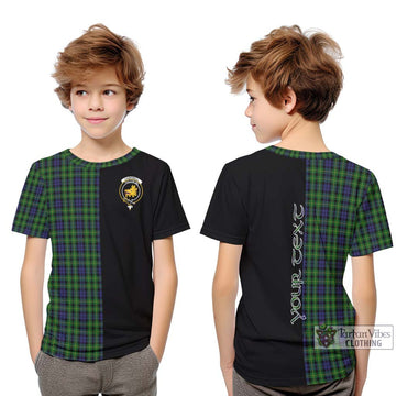 Campbell of Breadalbane Tartan Kid T-Shirt with Family Crest and Half Of Me Style