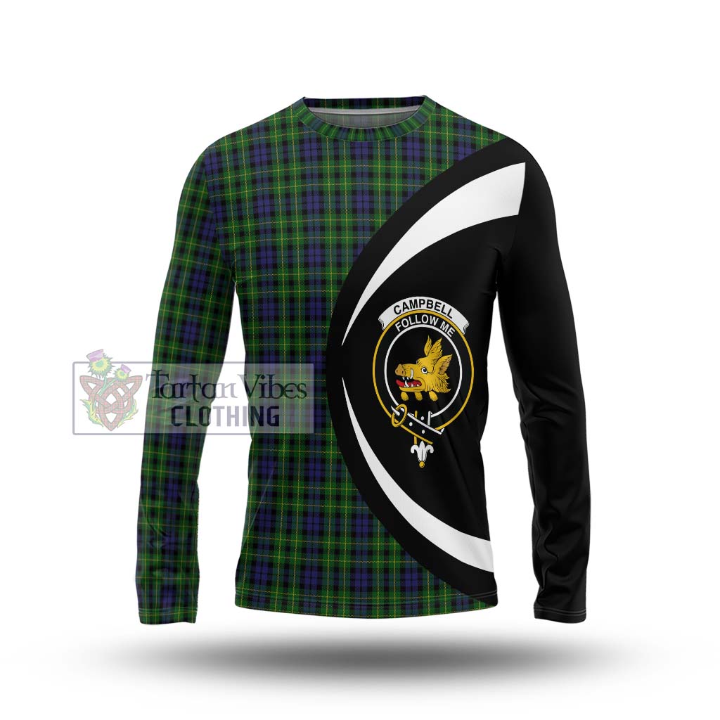 Campbell of Breadalbane Tartan Long Sleeve T-Shirt with Family Crest Circle Style Unisex - Tartan Vibes Clothing