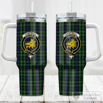 Campbell of Breadalbane Tartan Tumbler with Handle with Family Crest