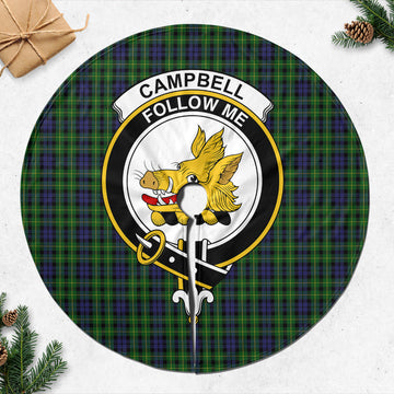 Campbell of Breadalbane Tartan Christmas Tree Skirt with Family Crest