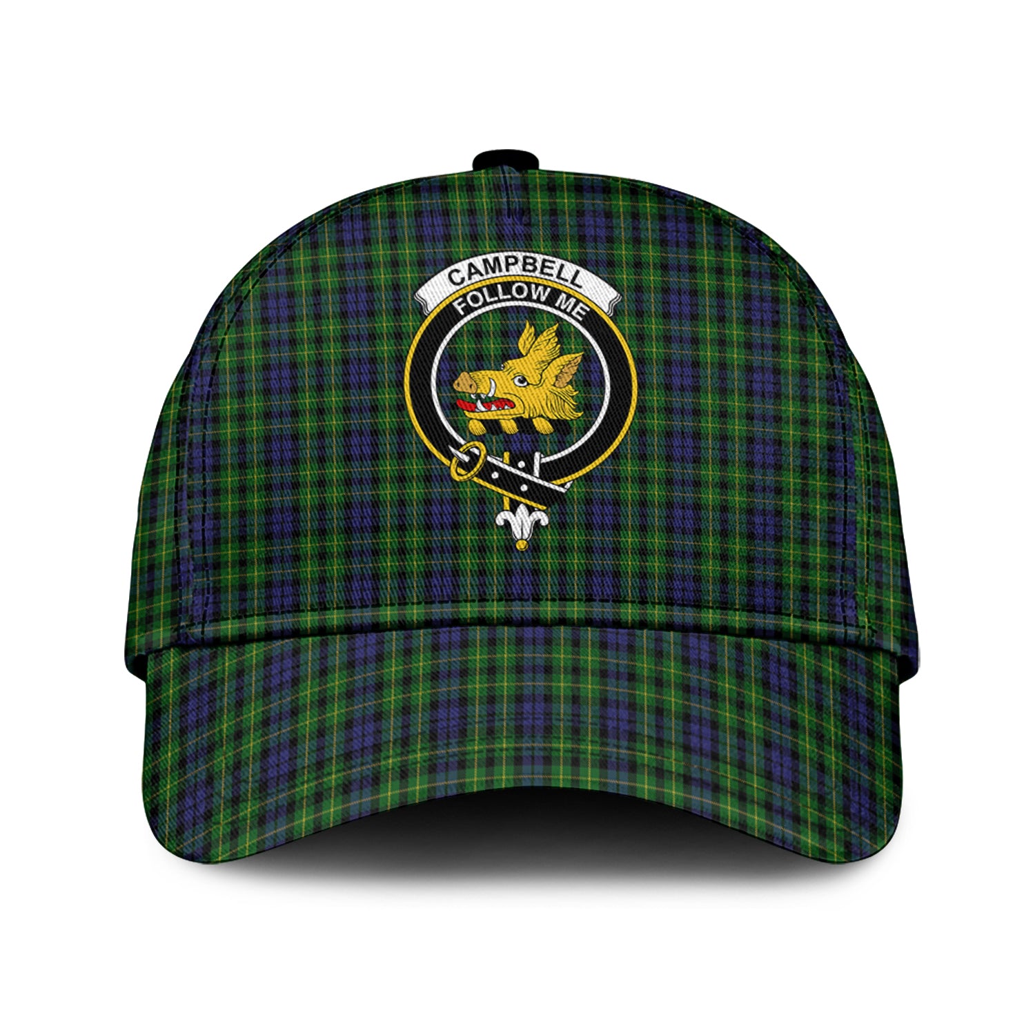 Campbell of Breadalbane Tartan Classic Cap with Family Crest Classic Cap Universal Fit - Tartan Vibes Clothing