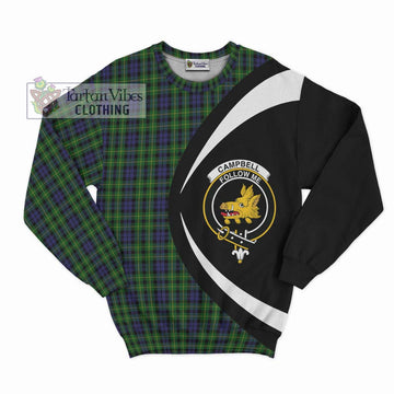 Campbell of Breadalbane Tartan Sweatshirt with Family Crest Circle Style