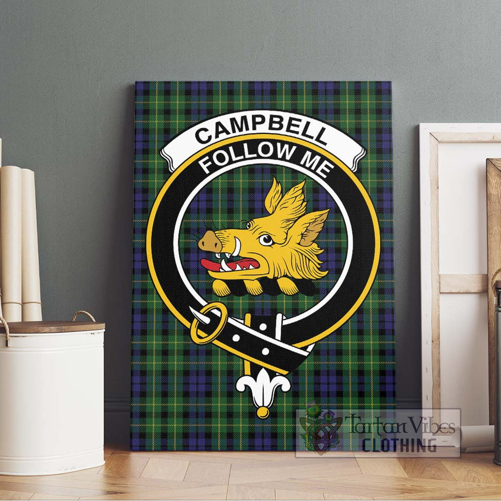 Campbell of Breadalbane Tartan Canvas Print Wall Art with Family Crest Without Frame - Tartan Vibes Clothing