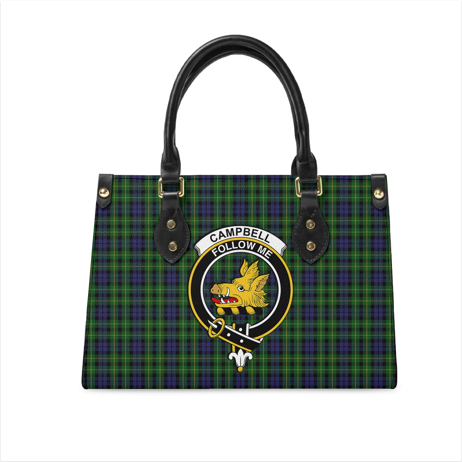 campbell-of-breadalbane-tartan-leather-bag-with-family-crest