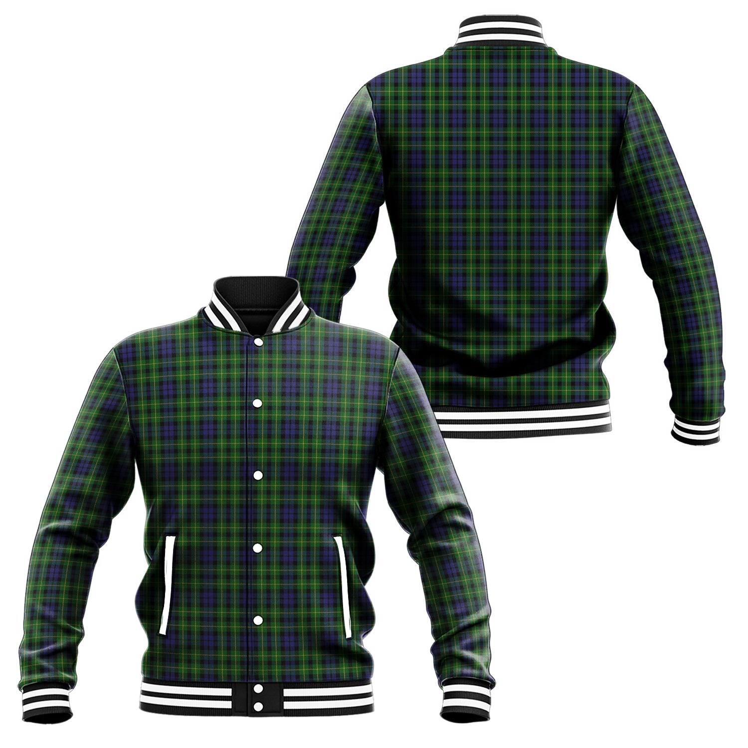 Campbell of Breadalbane Tartan Baseball Jacket Unisex - Tartan Vibes Clothing