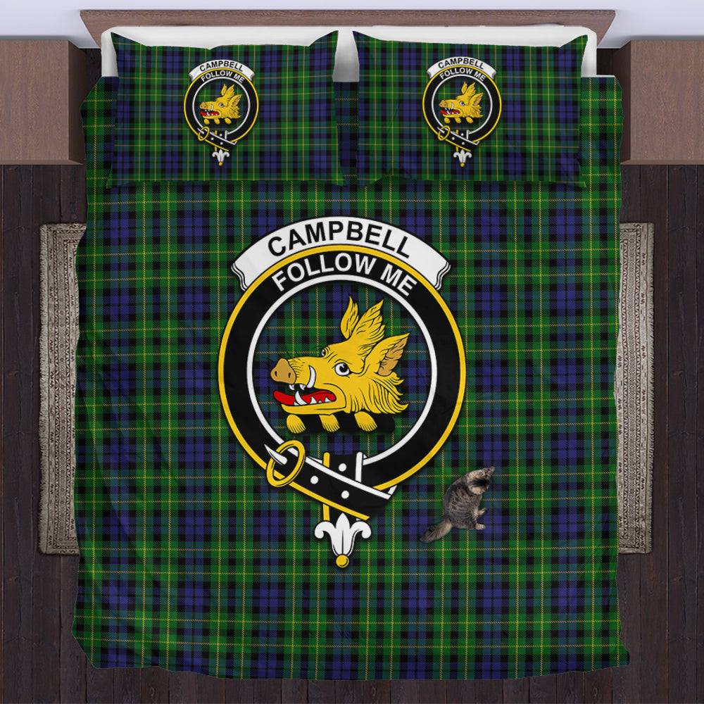 Campbell of Breadalbane Tartan Bedding Set with Family Crest US Bedding Set - Tartan Vibes Clothing