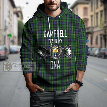 Campbell of Breadalbane Tartan Hoodie with Family Crest DNA In Me Style