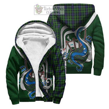 Campbell of Breadalbane Tartan Sherpa Hoodie with Epic Bagpipe Style