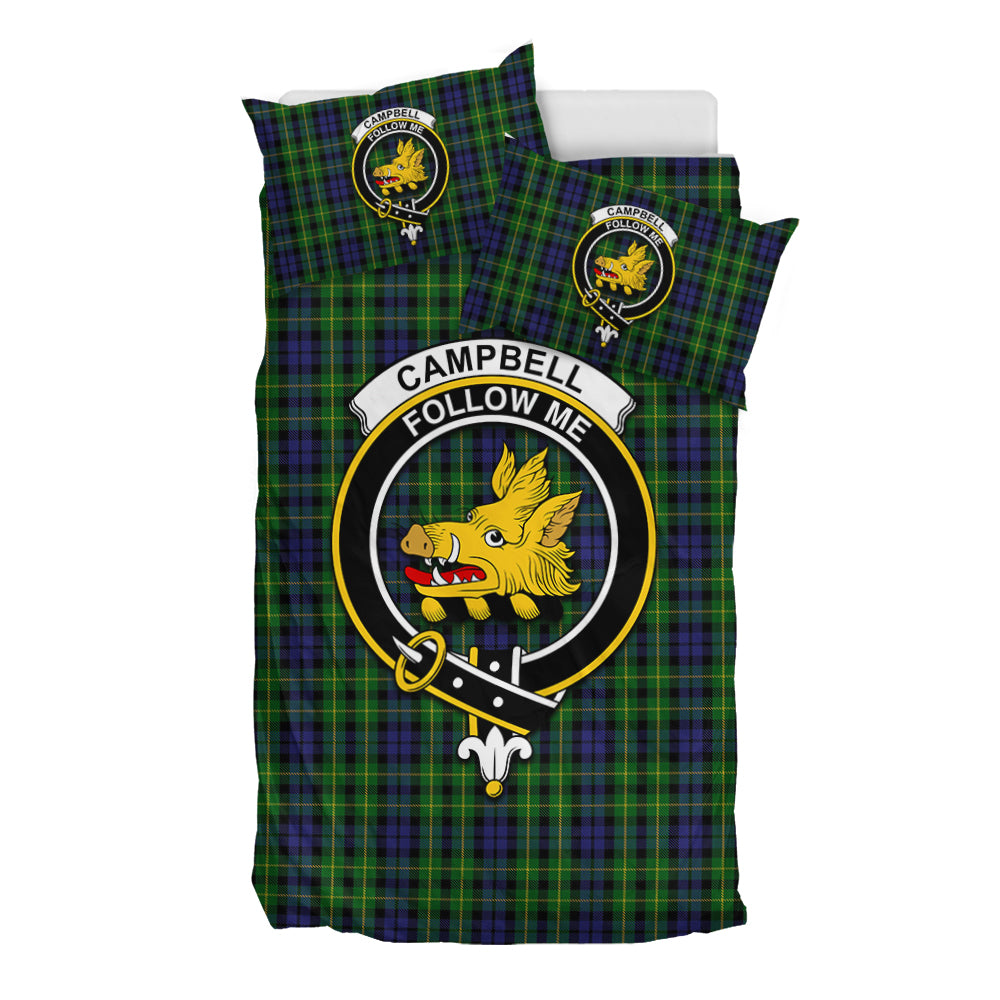 Campbell of Breadalbane Tartan Bedding Set with Family Crest - Tartan Vibes Clothing